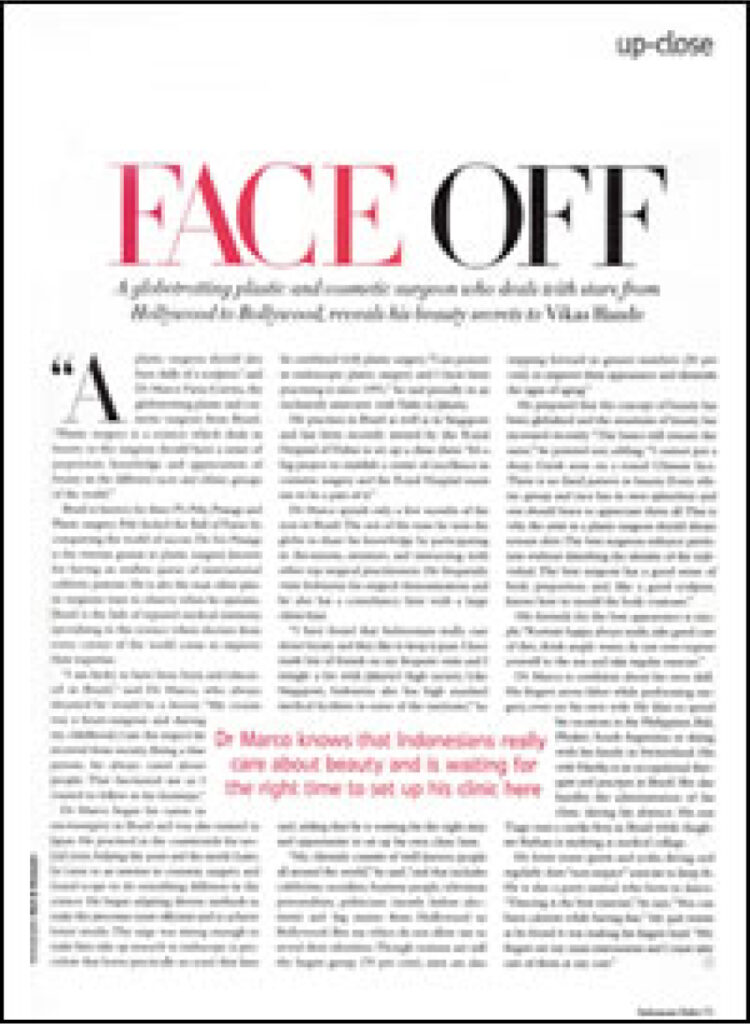 face off colored article